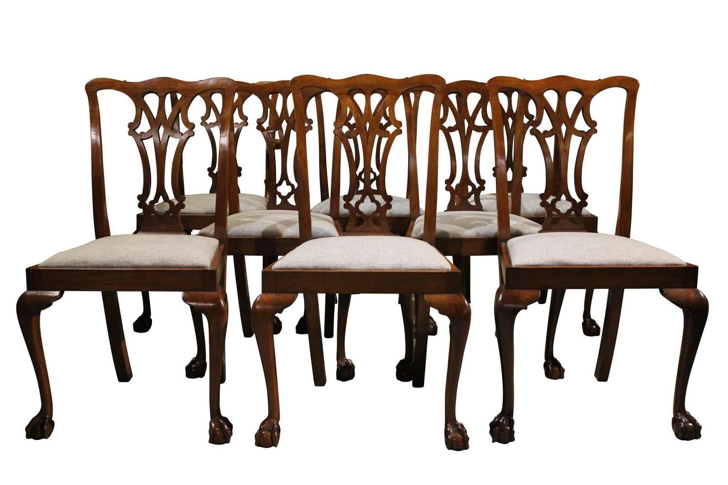 Set of 8 Georgian Style Armchairs c.1900