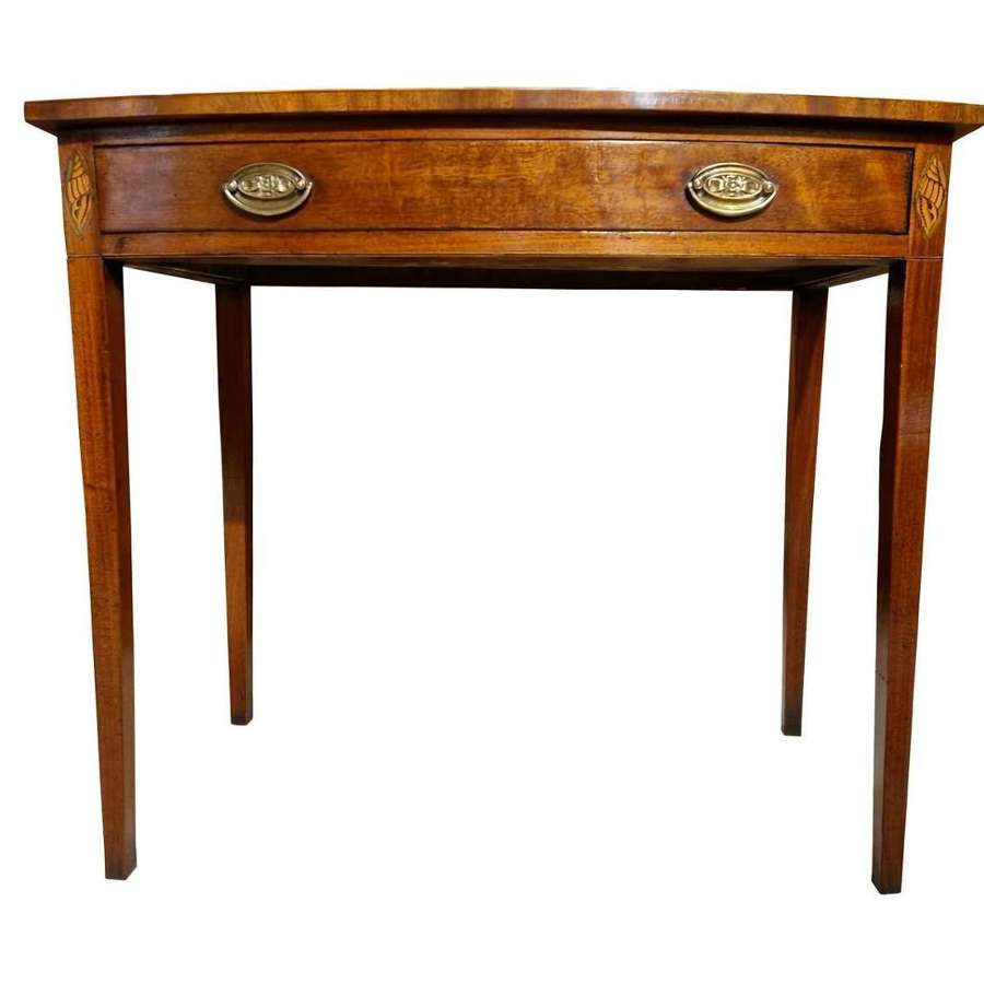 Fine Sheraton Period Bow Front Side Table